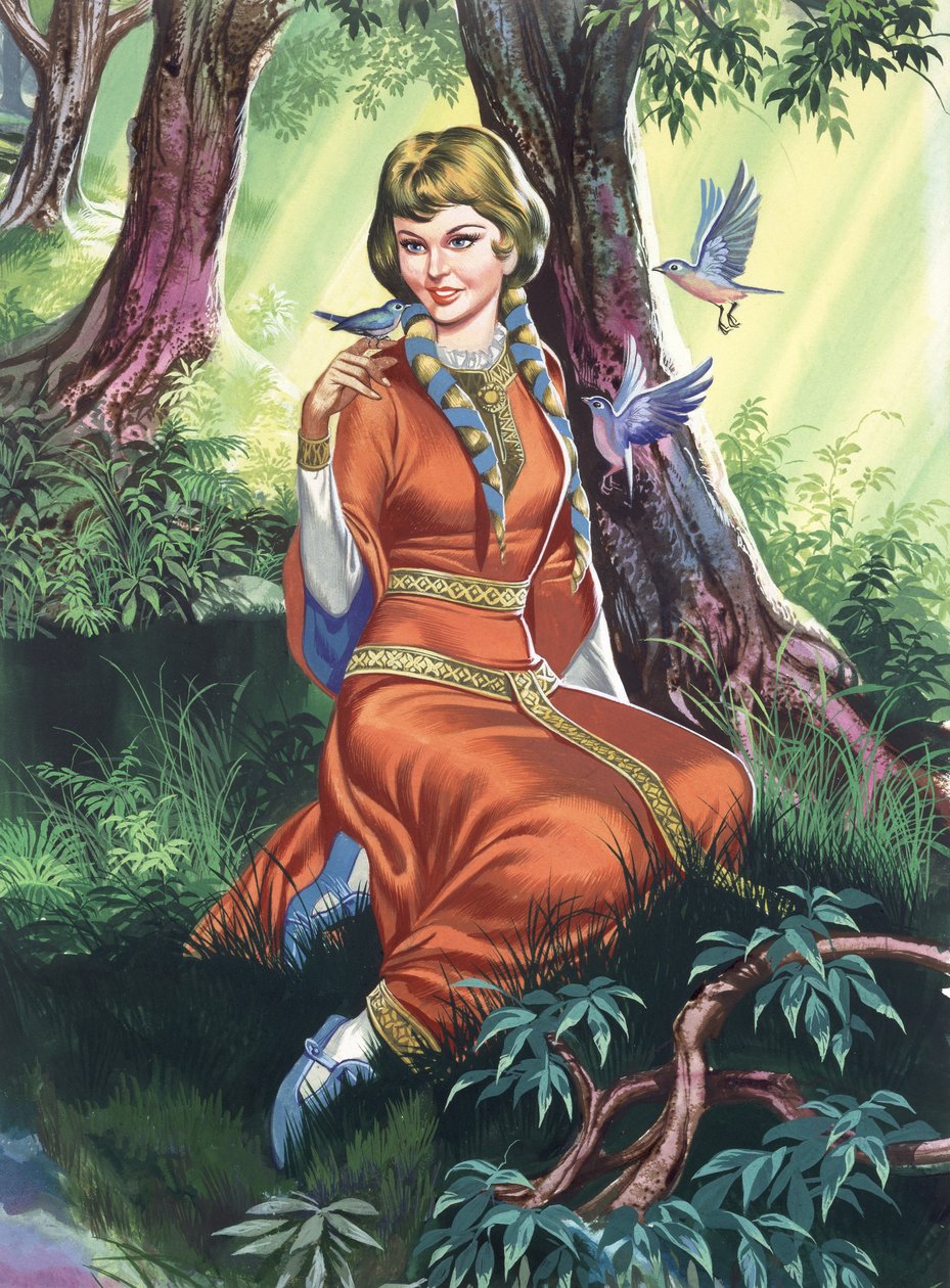 女仆玛丽安（水粉画纸） 作者 罗恩·恩布尔顿