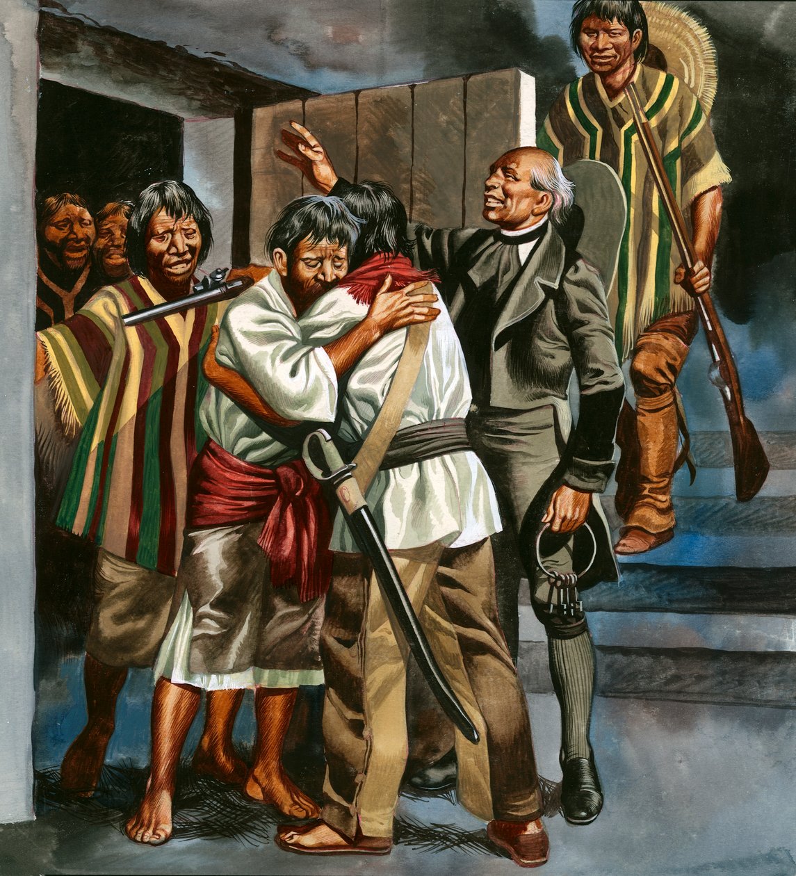当伊达尔戈神父带领一队武装人员来到当地监狱时，墨西哥革命开始了。 作者 罗恩·恩布尔顿