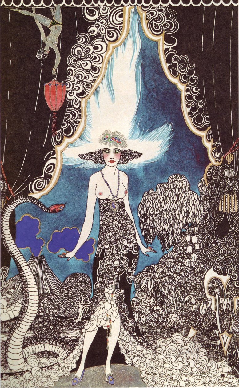 Omar Khayyam par Balfour, Ronald (1896-1941) 的《鲁拜集》插图。 石版画、水彩 作者 罗纳德·巴尔弗