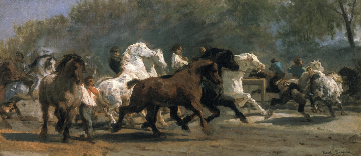 研究马场，1852-54 作者 粉红色的快乐