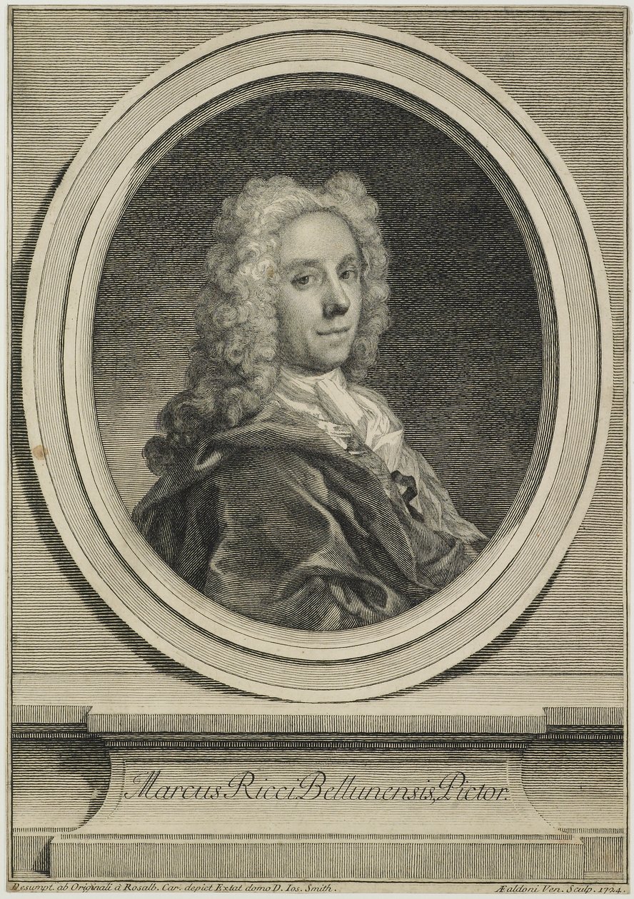 Marcus Ricci Bellunensis，由Antonio Giovanna Faldoni（1690-c.1770）雕刻，1724年 作者 Rosalba Giovanna Carriera