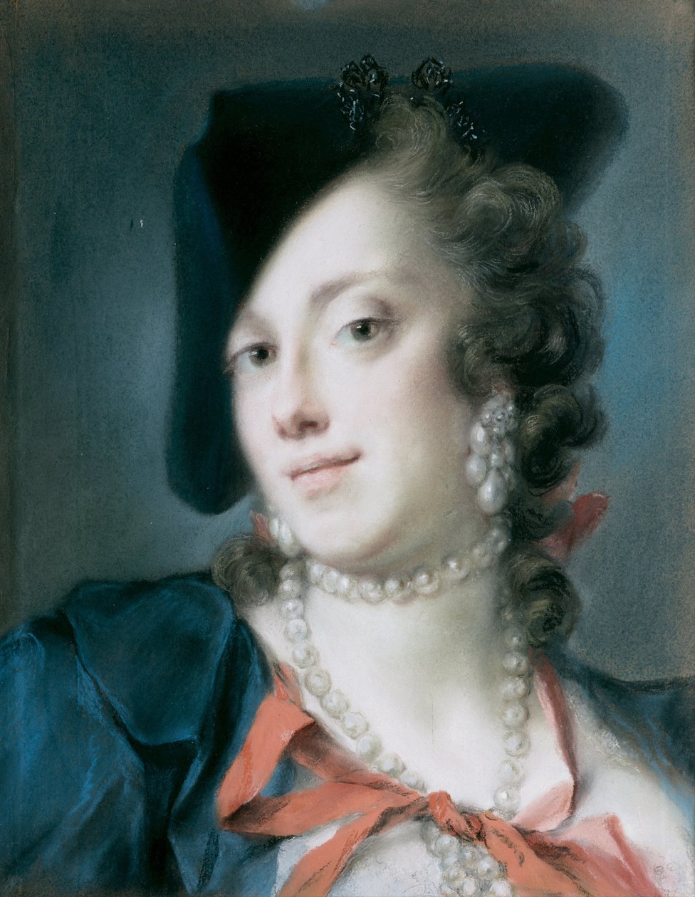 Barbarigo府的一位威尼斯女士Caterina Sagredo Barbarigo，约1735-1739年 作者 Rosalba Giovanna Carriera