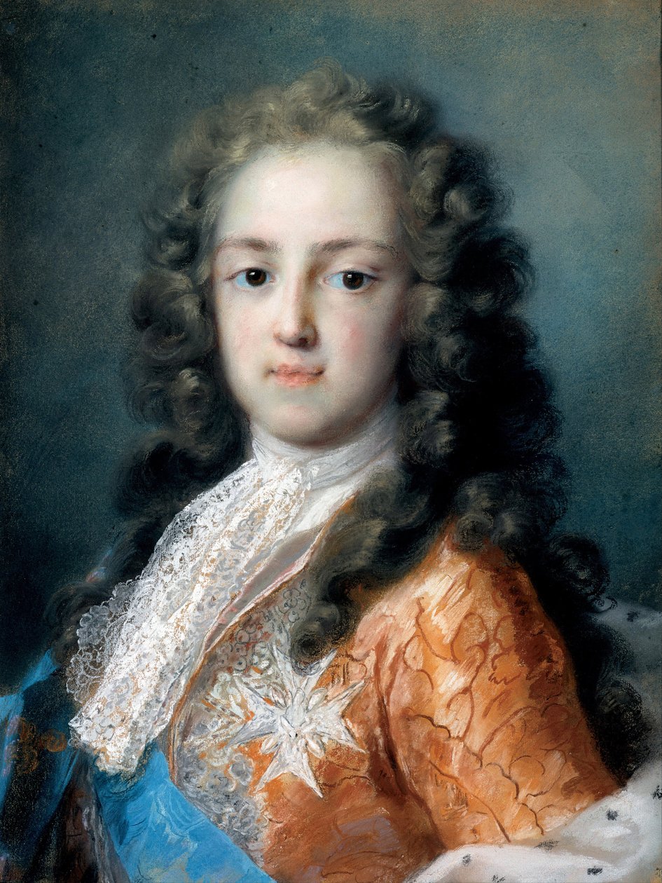 法国路易十五 (1710-1774) 作为太子 - Rosalba Giovanna Carriera (1657-1757) 的绘画 - 1720-1721 - 纸上粉彩 - 50,5x38,5 - Dresden State Art Collections 作者 Rosalba Giovanna Carriera