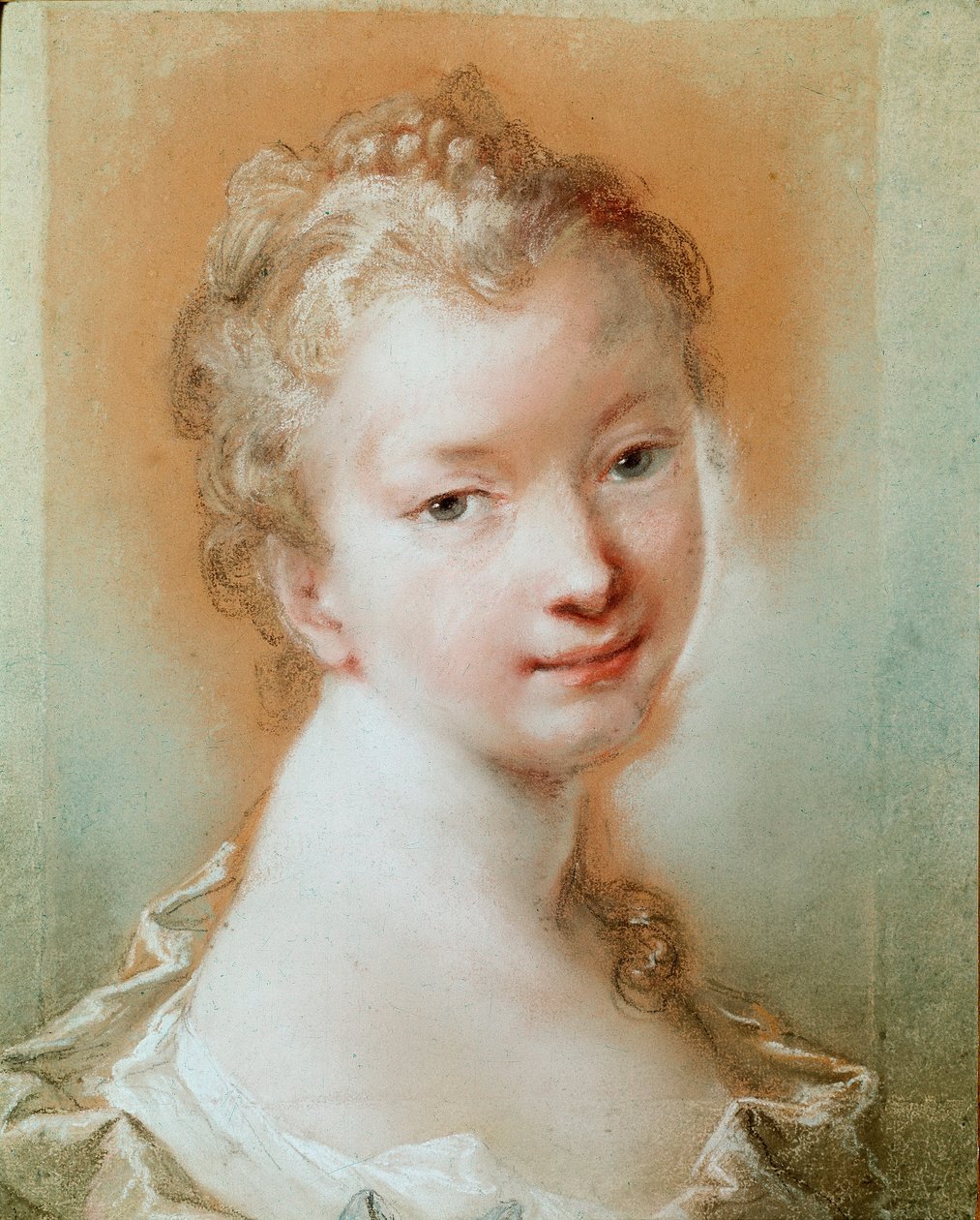 年轻女孩的画像 罗莎-卡里拉（1675-1757）的粉彩画 18世纪 巴黎，卢浮宫博物馆 作者 Rosalba Giovanna Carriera