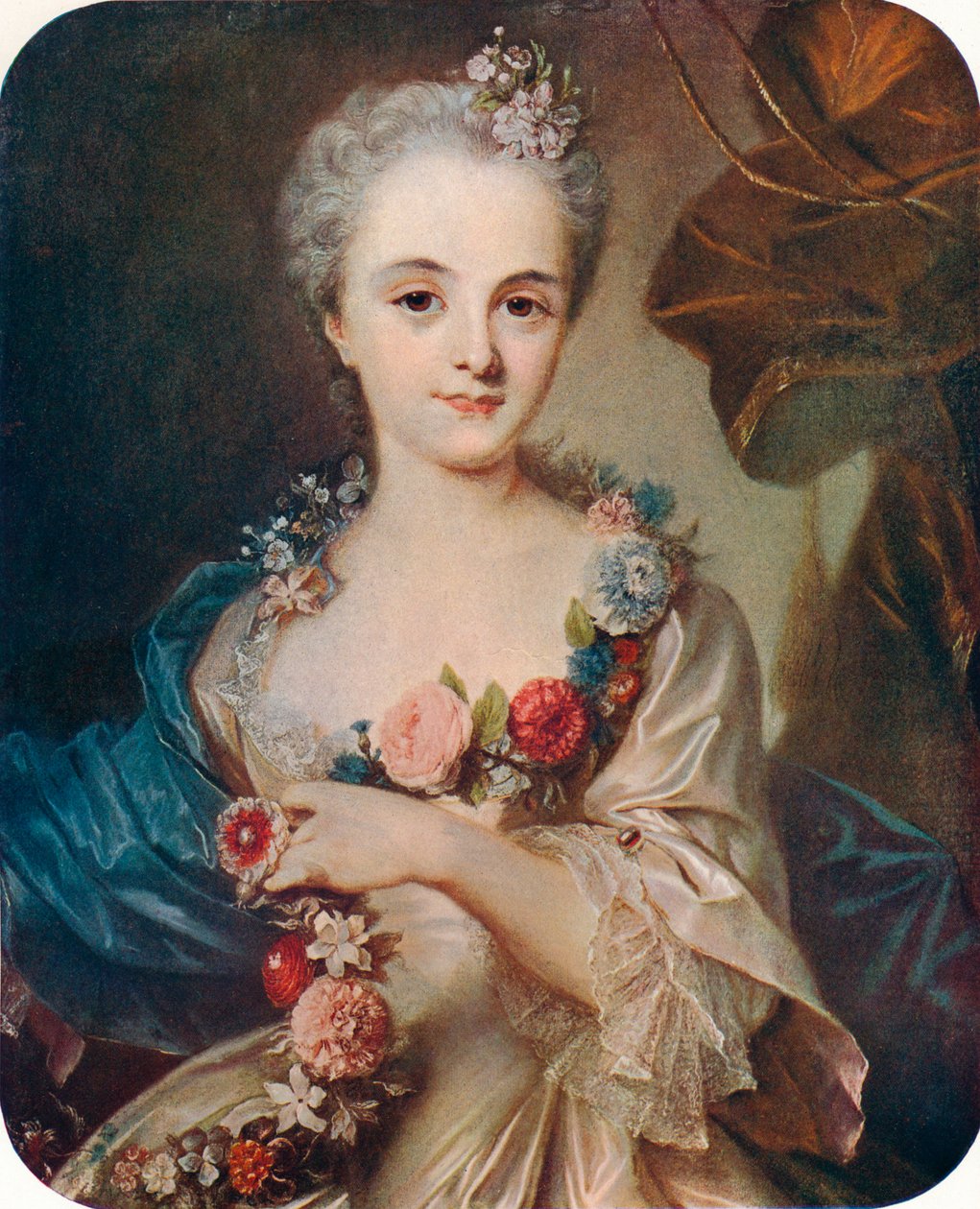 蓬巴杜侯爵夫人的肖像，约18世纪，1906年 作者 Rosalba Zuanna Carriera