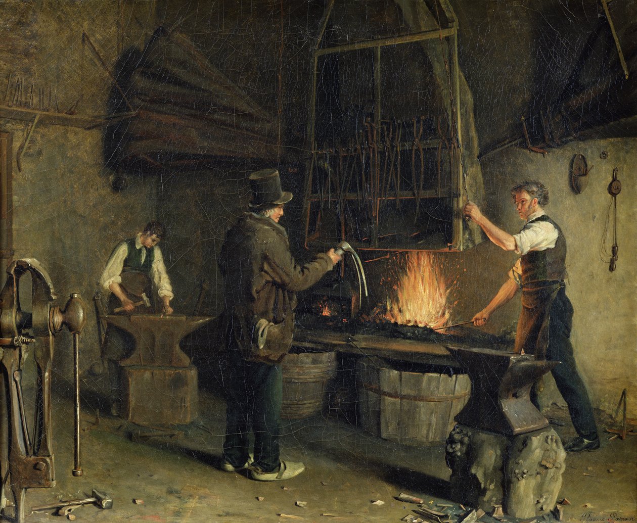 Forge的内部，1837年 作者 葡萄干派兰