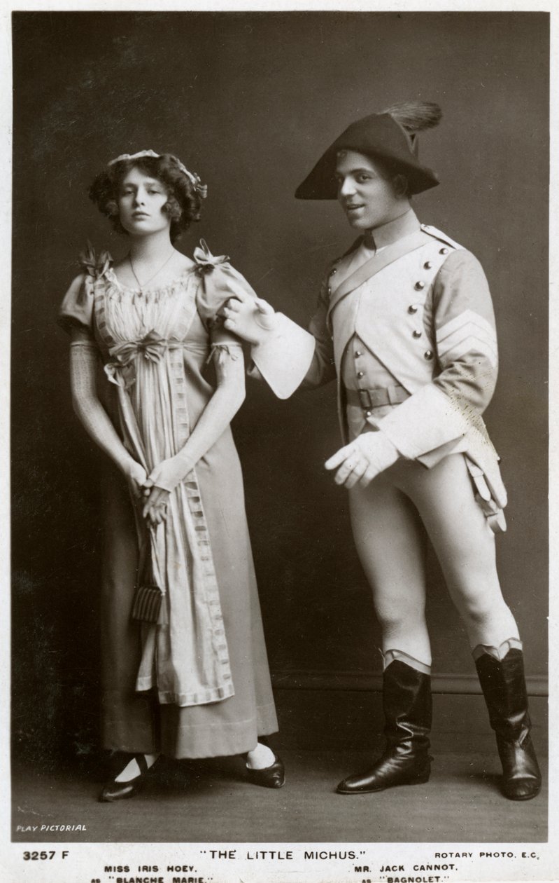 艾丽斯·霍伊（Iris Hoey）和杰克·坎诺特（Jack Cannot），英国演员，c1908年。 作者 旋转照片