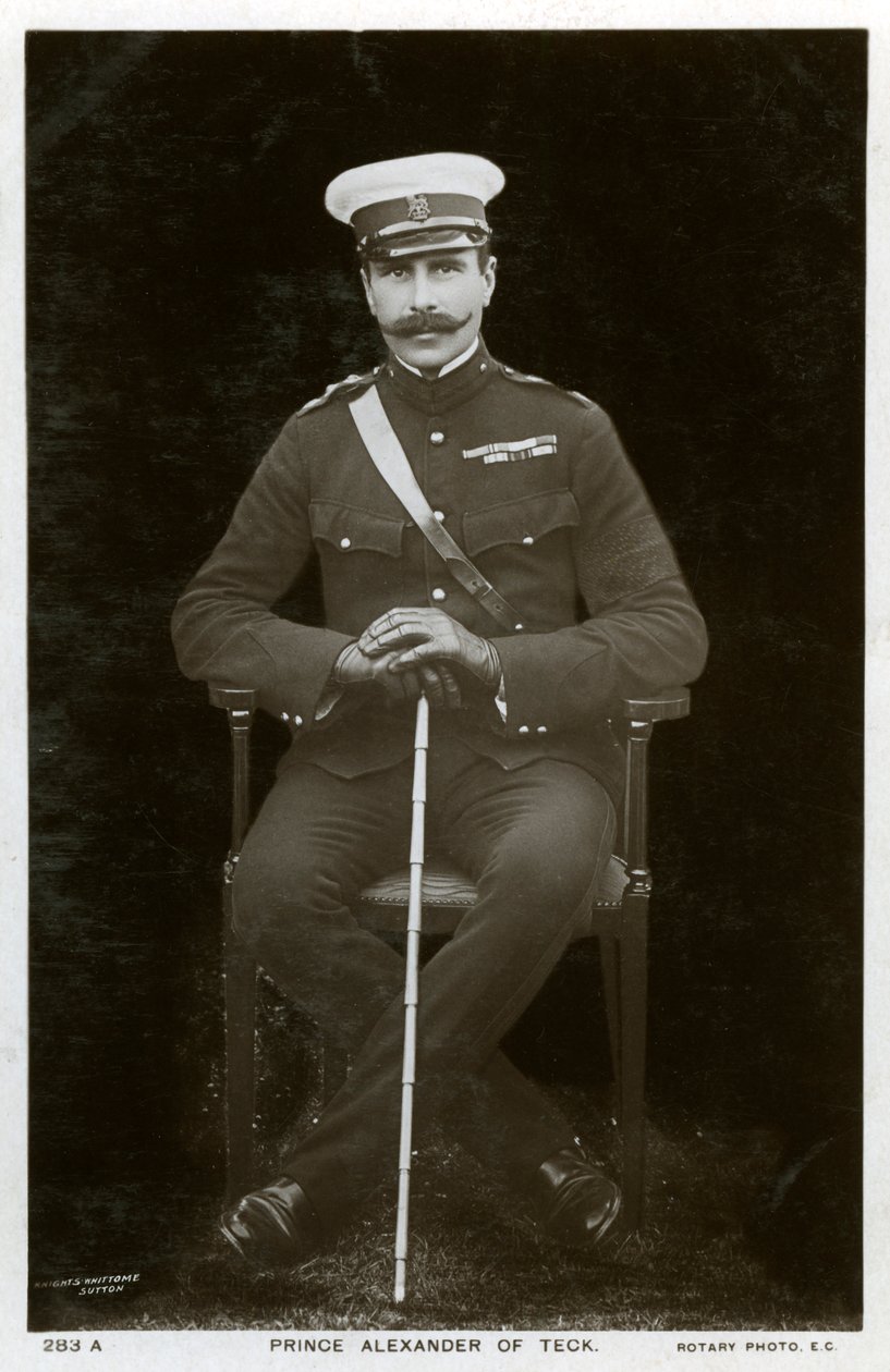 泰克亚历山大大帝（Prince Alexander of Teck），约c1900年代。 作者 旋转照片