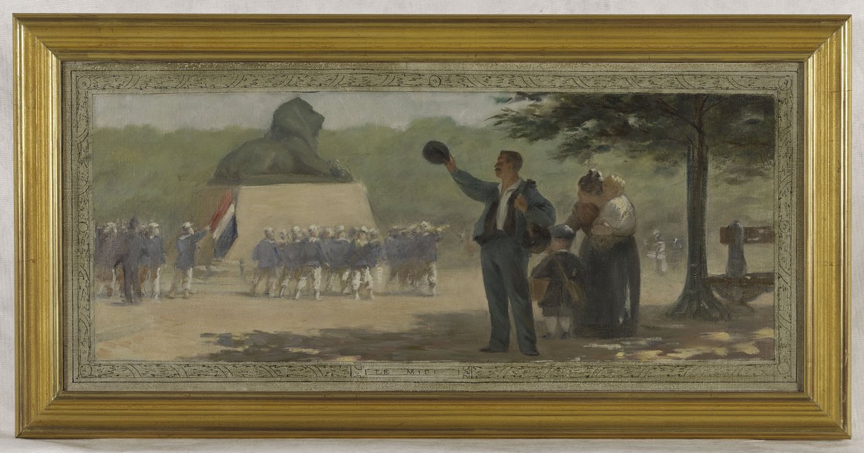 第 14 区市政厅婚姻大厅草图：Le Midi，约 1889 年（墨水、布面油画） 作者 鲁塞尔-吉奥 鲁塞尔-吉奥
