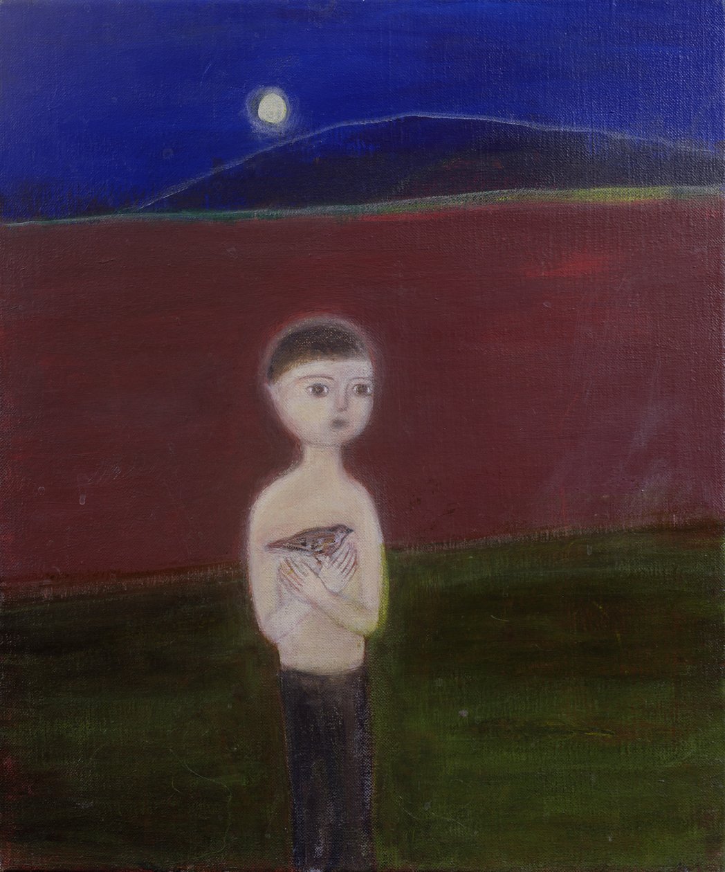月光下的男孩，2002年的丙烯画布） 作者 罗娅·萨拉里（Roya Salari）