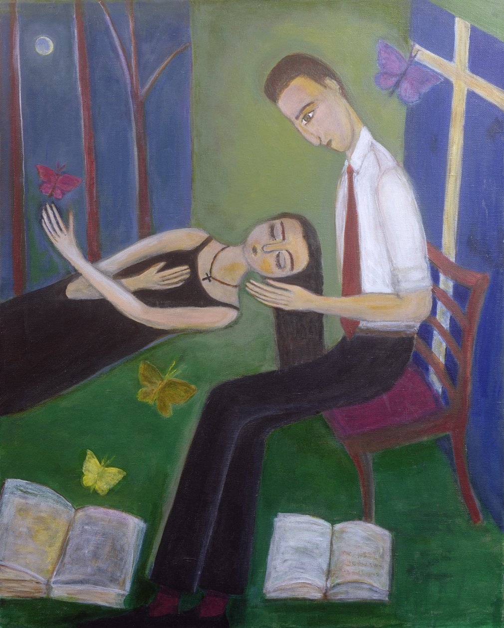 主显节，2002年（丙烯画布） 作者 罗娅·萨拉里（Roya Salari）