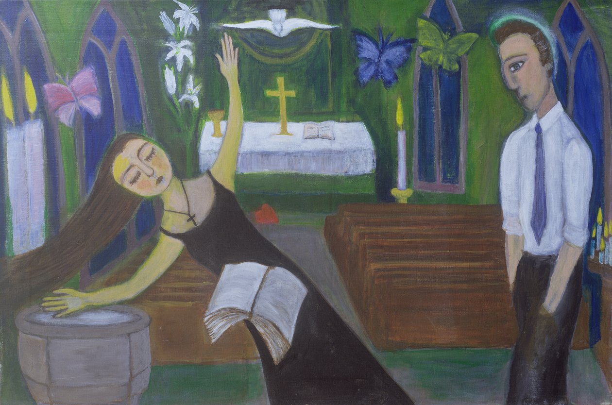 宗教经验，2002年（丙烯画布） 作者 罗娅·萨拉里（Roya Salari）