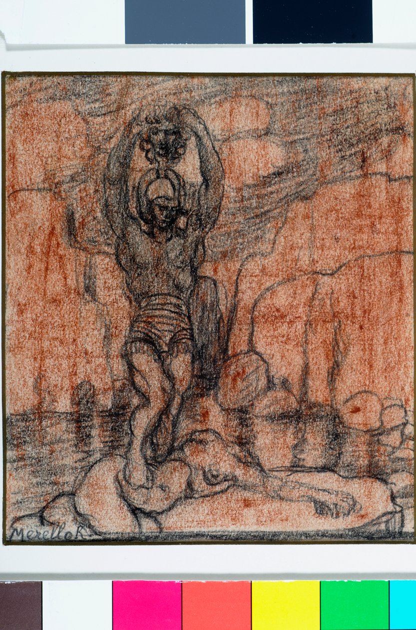 珀尔修斯（Perseus）和美杜莎（Medusa）头，约1915-19年 作者 鲁巴尔多·梅雷洛