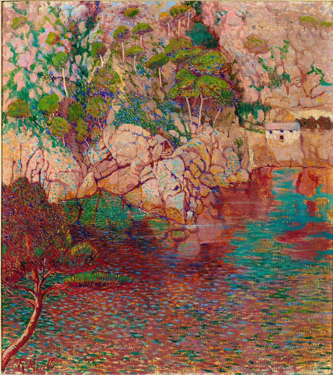 岩石和海洋，约1910-14年 作者 鲁巴尔多·梅雷洛