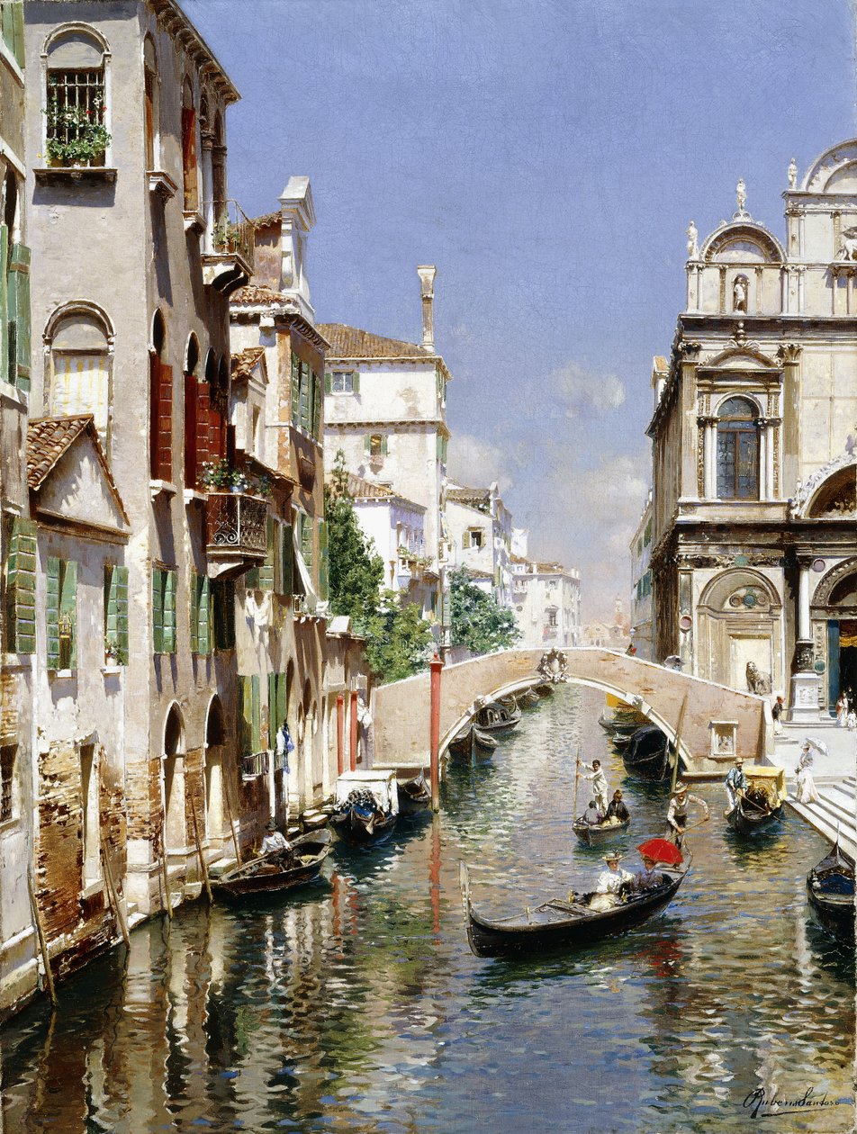威尼斯运河与威尼斯圣马可（Scuola Grande di San Marco）和圣保罗（Campo San Giovanni e Paolo） 作者 鲁本斯·桑托罗