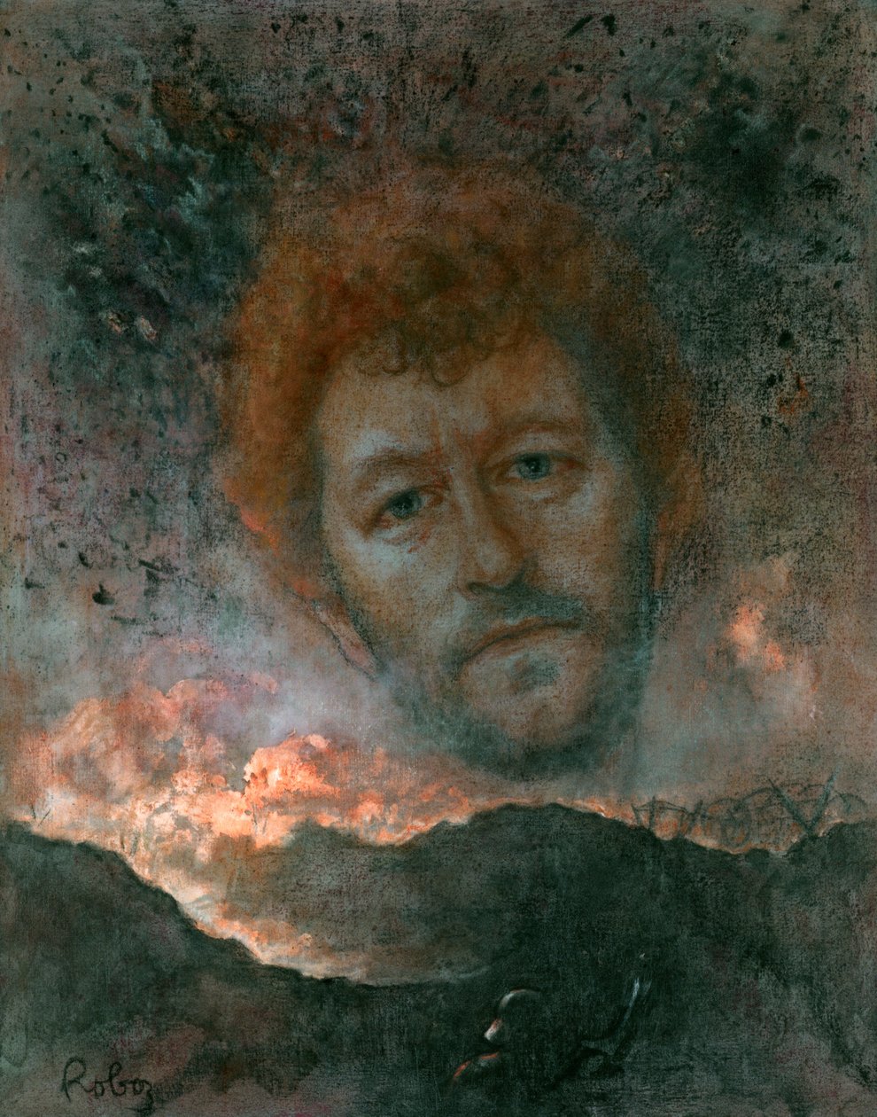 Sebastian Faulks由Zsuzsi Roboz在粉彩画中的肖像c 作者 鲁道夫·艾希斯塔德