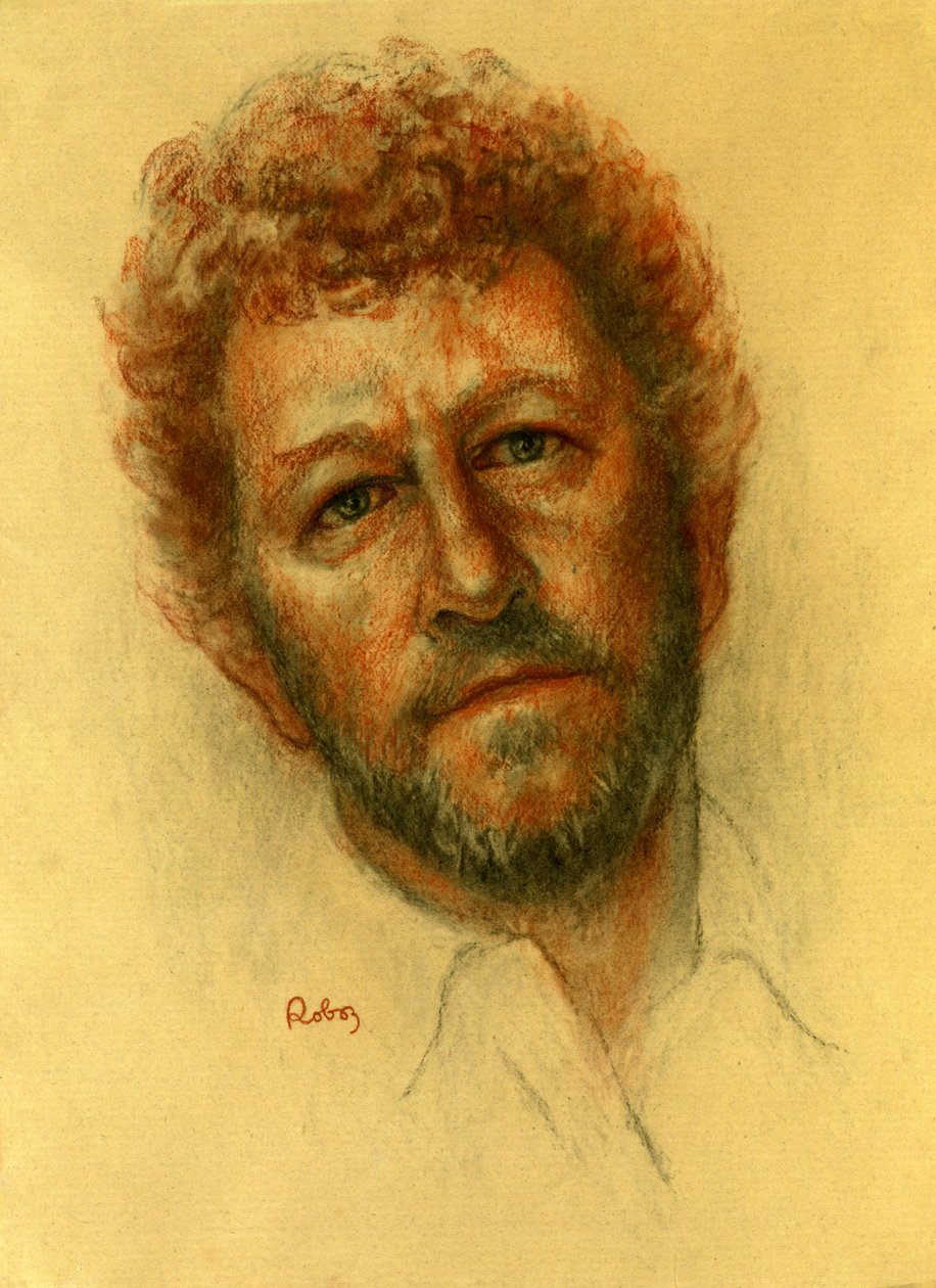 Sebastian Faulks由Zsuzsi Roboz在粉彩画中的肖像c 作者 鲁道夫·艾希斯塔德