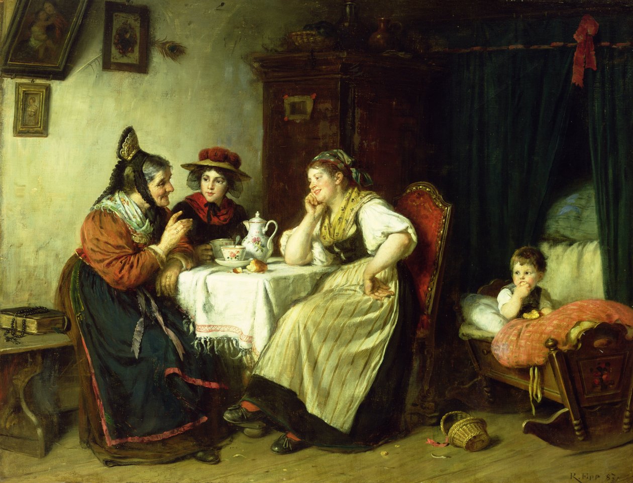 The Gossips，1887 作者 鲁道夫·埃普