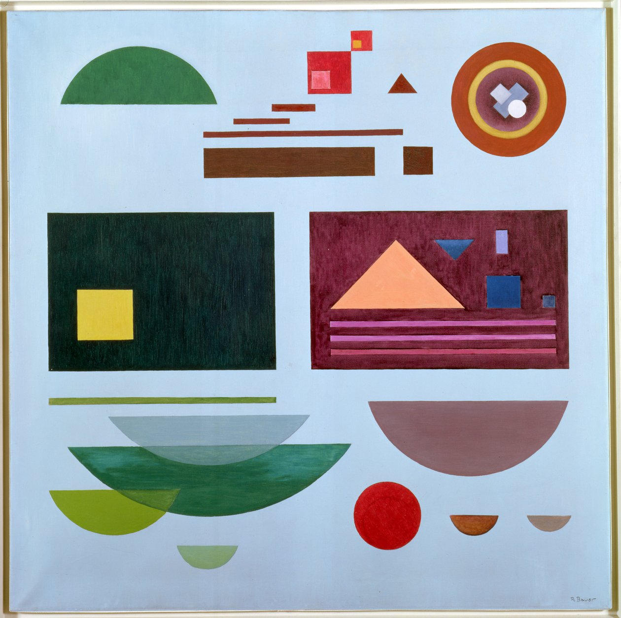 黄色广场，约 1936-38 年（布面油画） 作者 鲁道夫·鲍尔