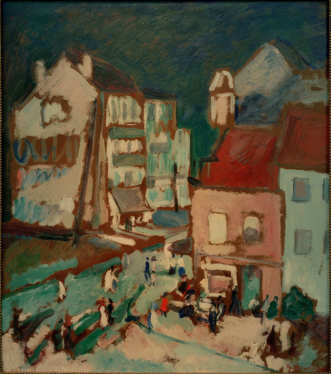 Straßenszene in Knokke 作者 鲁道夫·格罗斯曼