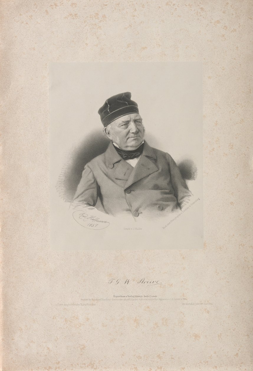 弗里德里希-乔治-威廉-瓦西里-雅科夫列维奇-冯-斯特鲁夫1793-1864，1857年。 作者 鲁道夫·霍夫曼