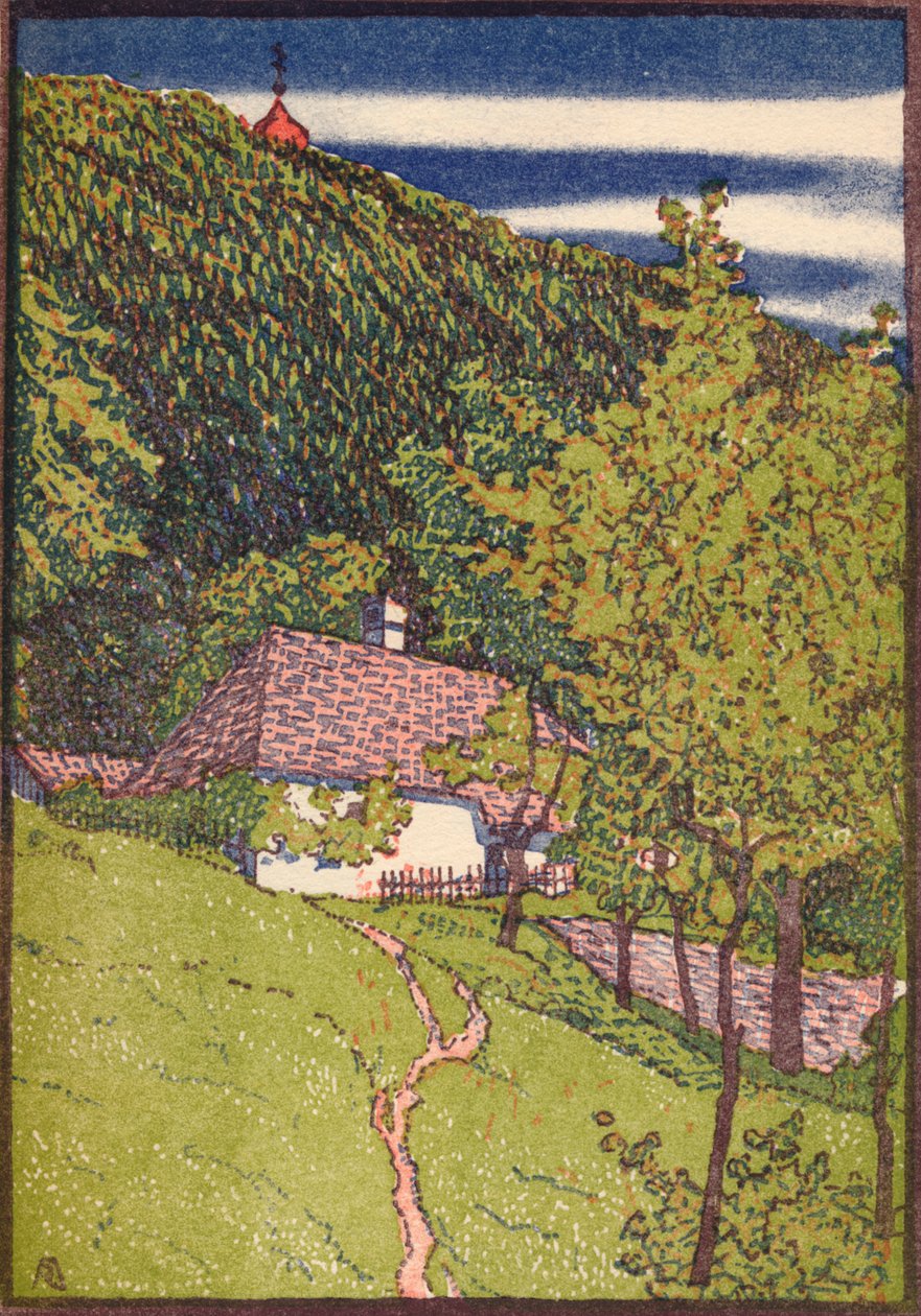 彩色木版画，c1910 作者 鲁道夫·垃圾