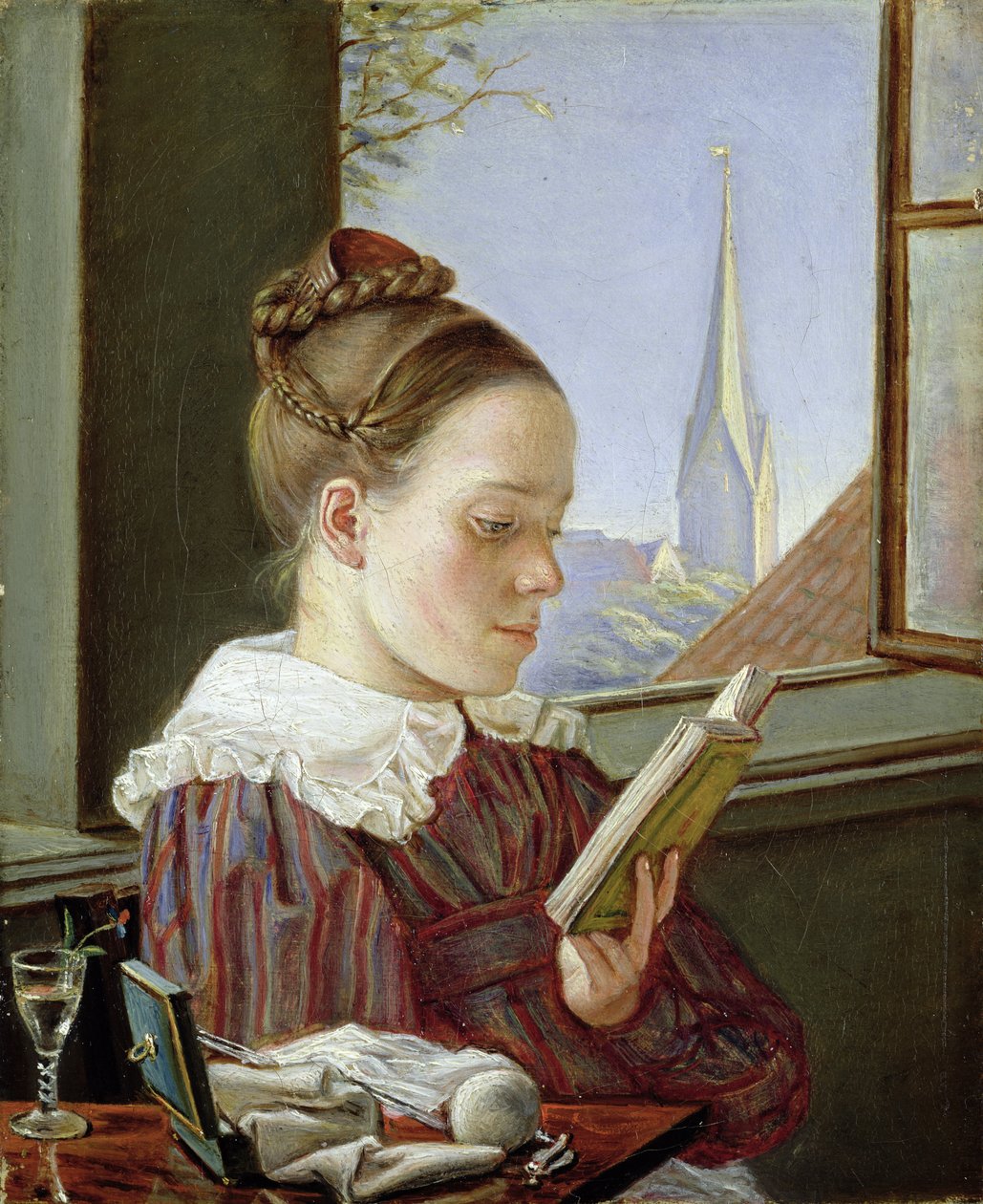 Minna Wasmann，艺术家的姐妹（1811-36），1822年 作者 鲁道夫·弗里德里希·瓦斯曼
