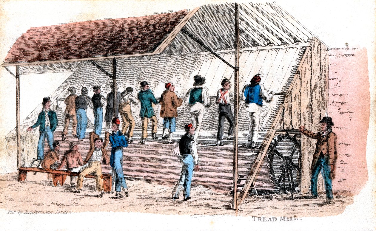 伦敦布里克斯顿监狱的跑步机，1827年 作者 鲁道夫·阿克曼
