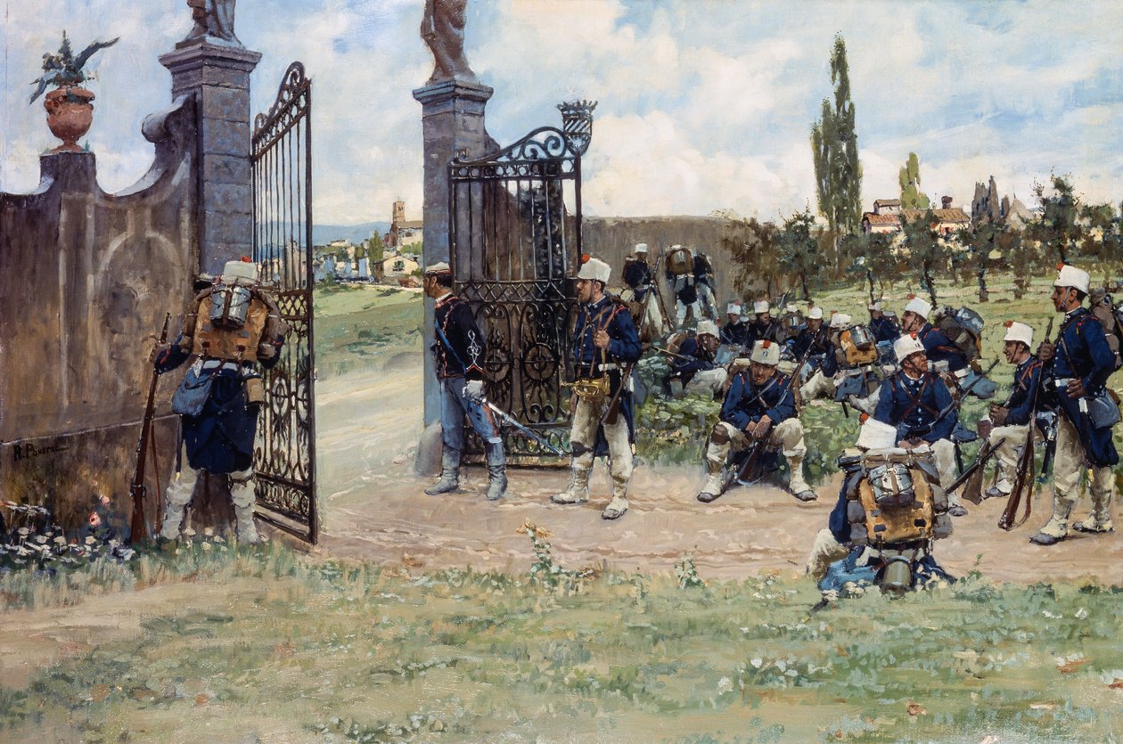鲁杰罗-帕内莱（1862-1923）的作品，布面油画，78x131厘米 作者 沛纳海（Ruggero Panerai）