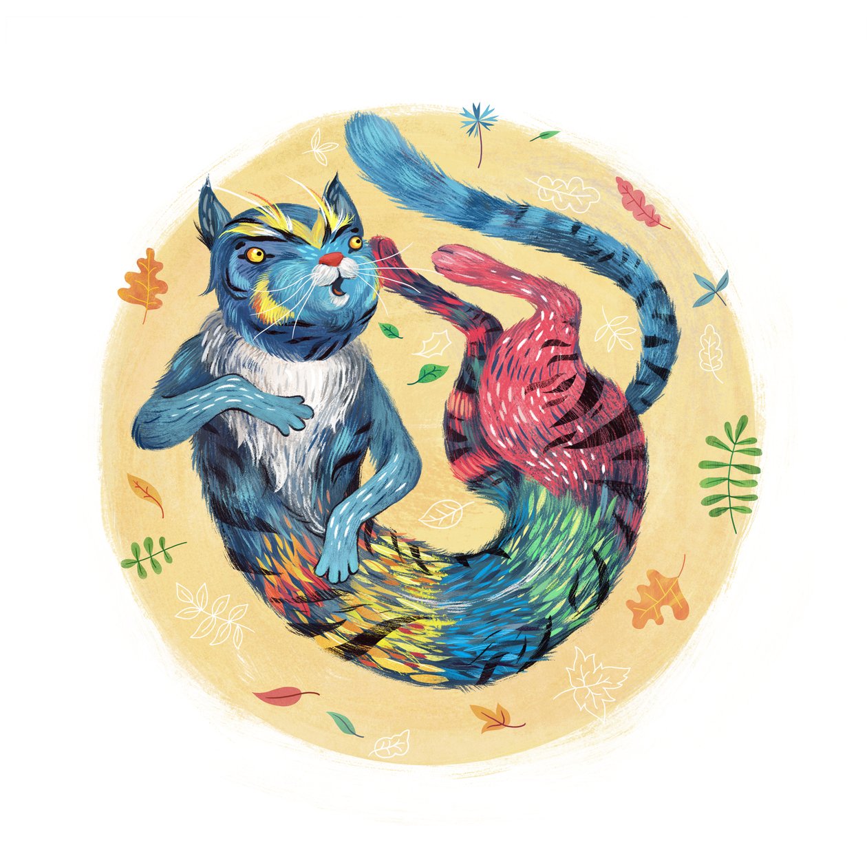 秋猫，2015，（ 作者 露娜（Runa Anastasiya Rudaya）