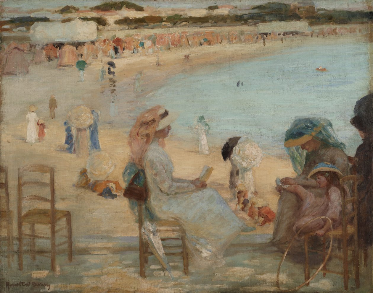在海滩上（鲁瓦扬） 作者 鲁珀特·兔子（Rupert Bunny）