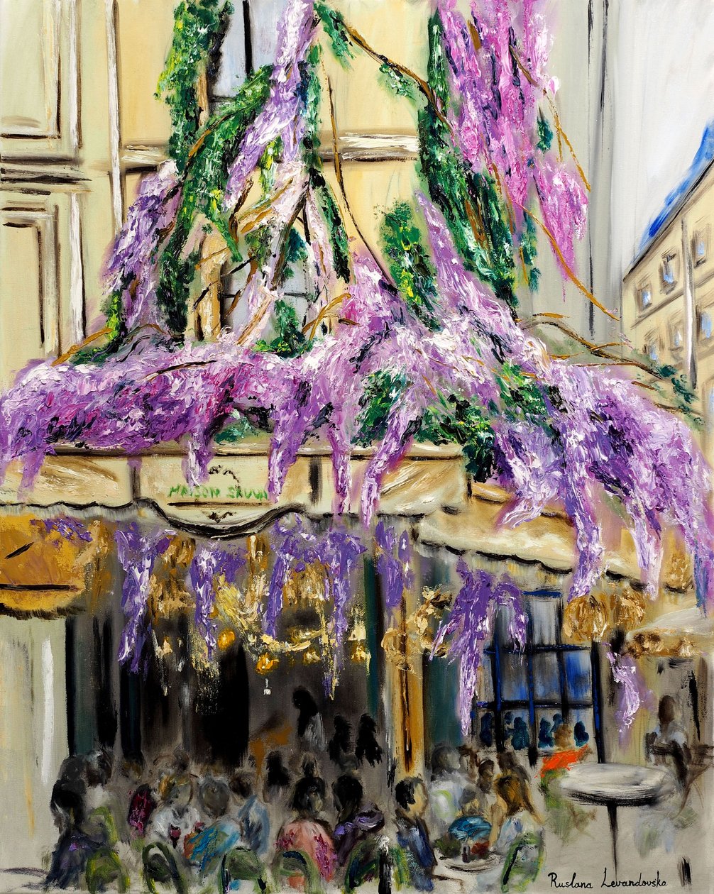 Maison Sauvage Paris - 紫藤，2023 年（布面油画） 作者 鲁斯拉娜·莱万多夫斯卡