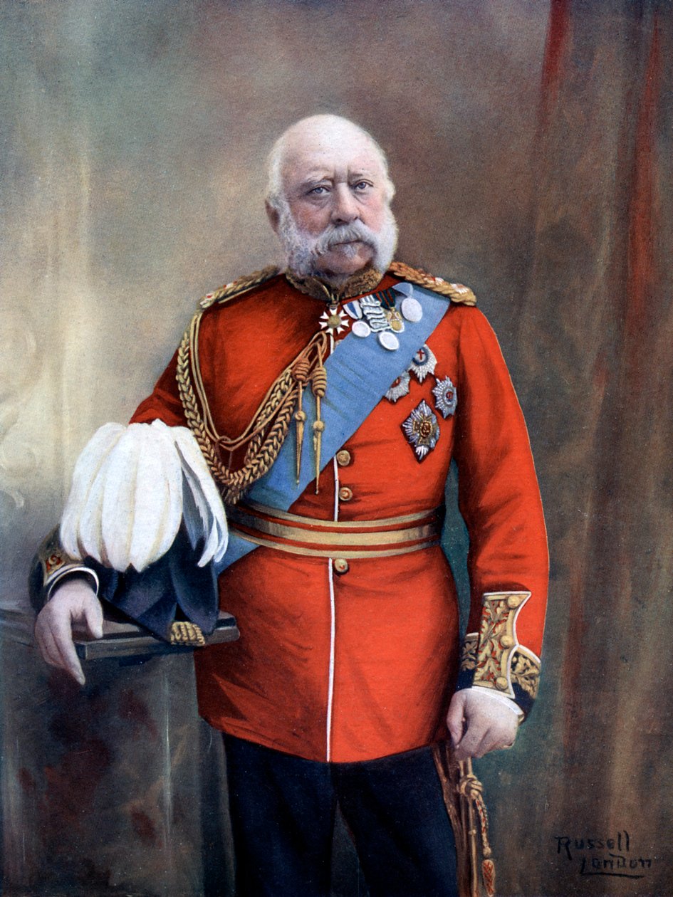 19世纪末至20世纪初，剑桥公爵乔治王子（George Prince），英国王室成员 作者 罗素和儿子
