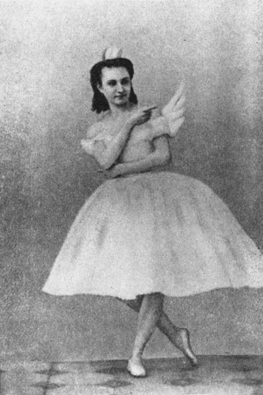 Anna Sobechshanskaya作为Odette in Julius Reisingers 1877年莫斯科天鹅湖的原始制作 作者 俄罗斯摄影师