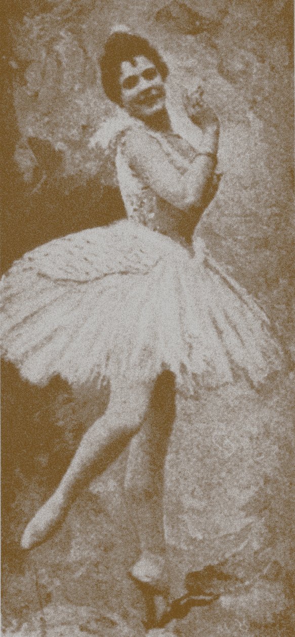 Pierina Legnani饰演Odette，在Marius Petipa和Lev Ivanovs复兴的天鹅湖，圣彼得堡，1895年 作者 俄罗斯摄影师