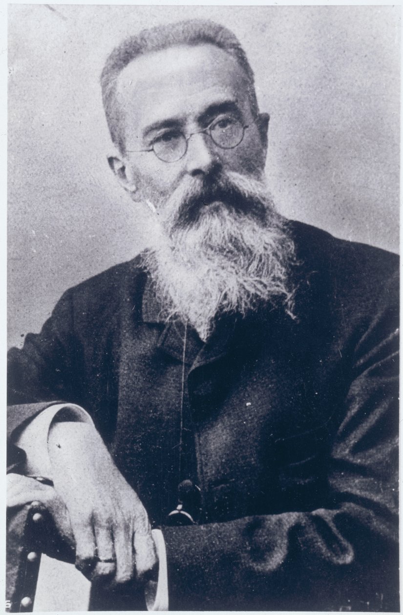 Nikolai Andreievich Rimsky-Korsakov的肖像（1844-1908） 作者 俄罗斯摄影师