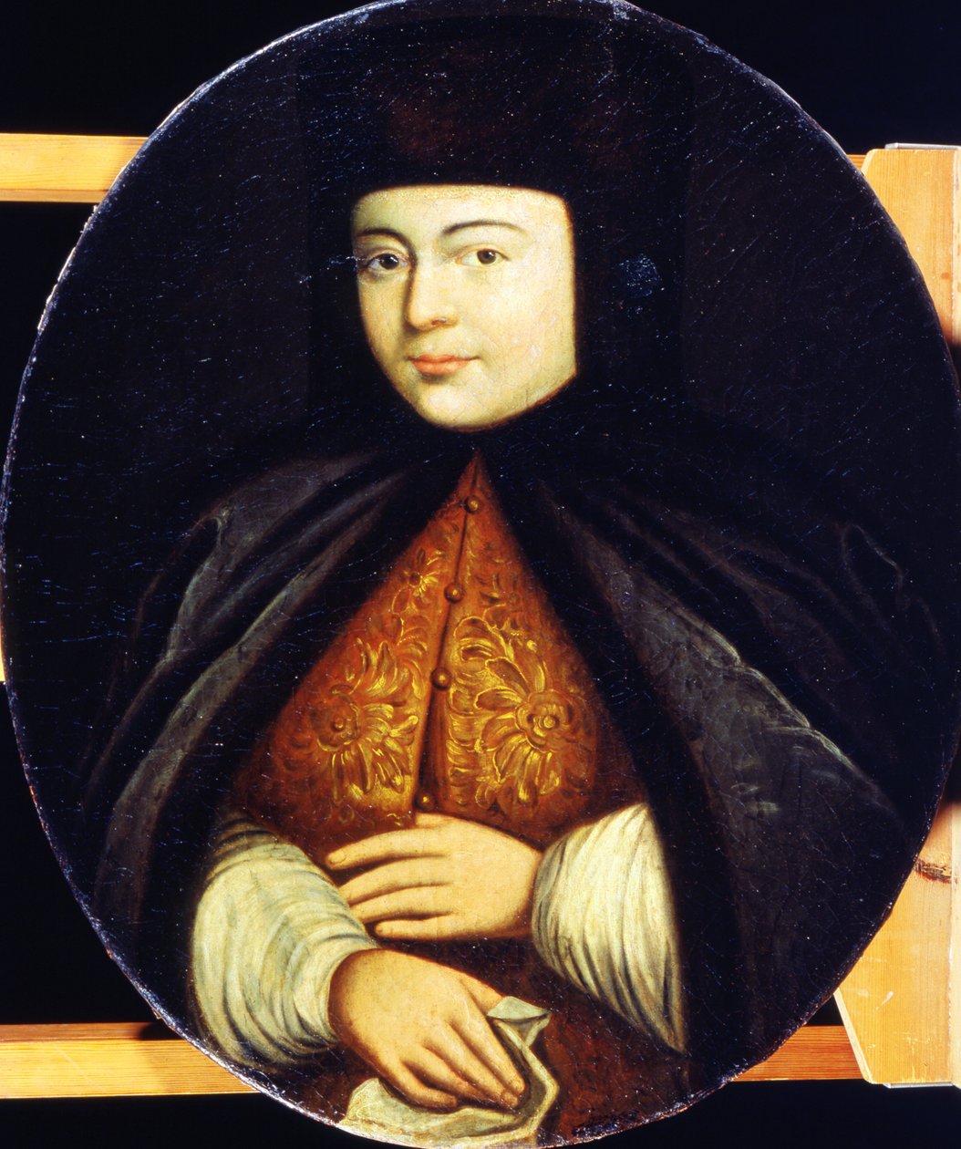 Natalia Kirillovna Naryshkina的肖像（1651-94） 作者 俄语学校