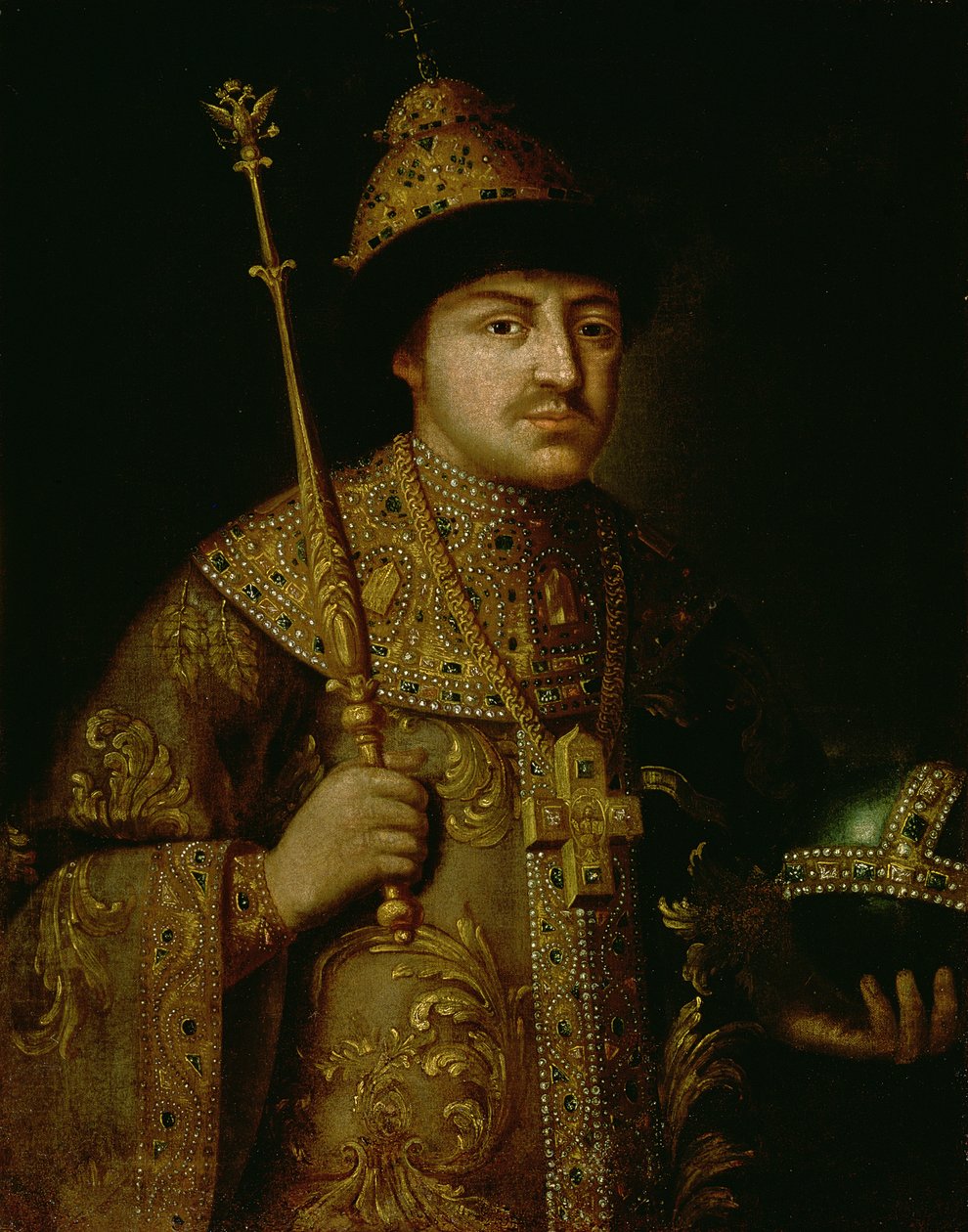 Tsar Fyodor III Alexeevich的肖像（1661-1682） 作者 俄语学校