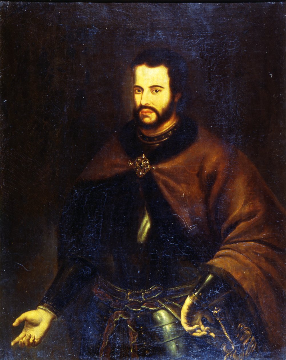 沙皇Ivan the V Alexeyevich（1666-96）的肖像 作者 俄语学校