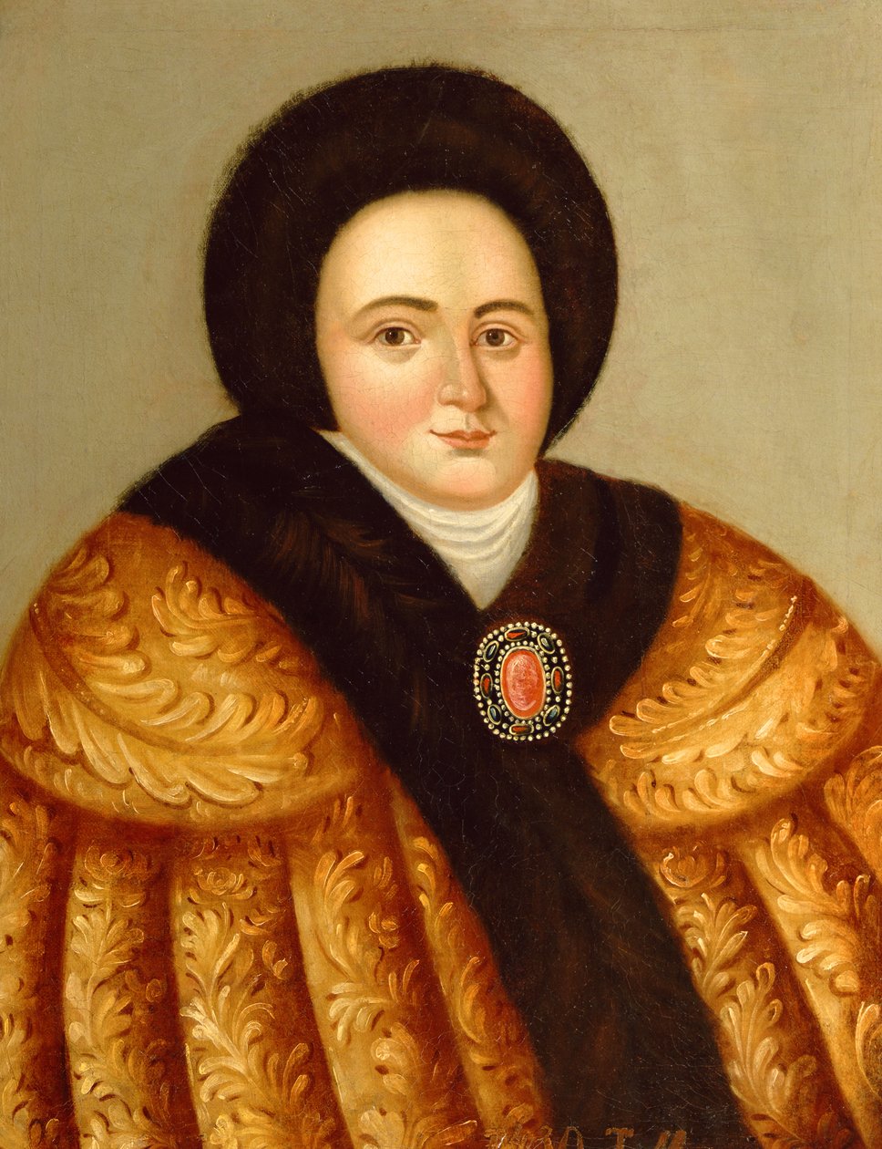 Tsarina Evdokiya Lopukhina的肖像 作者 俄语学校