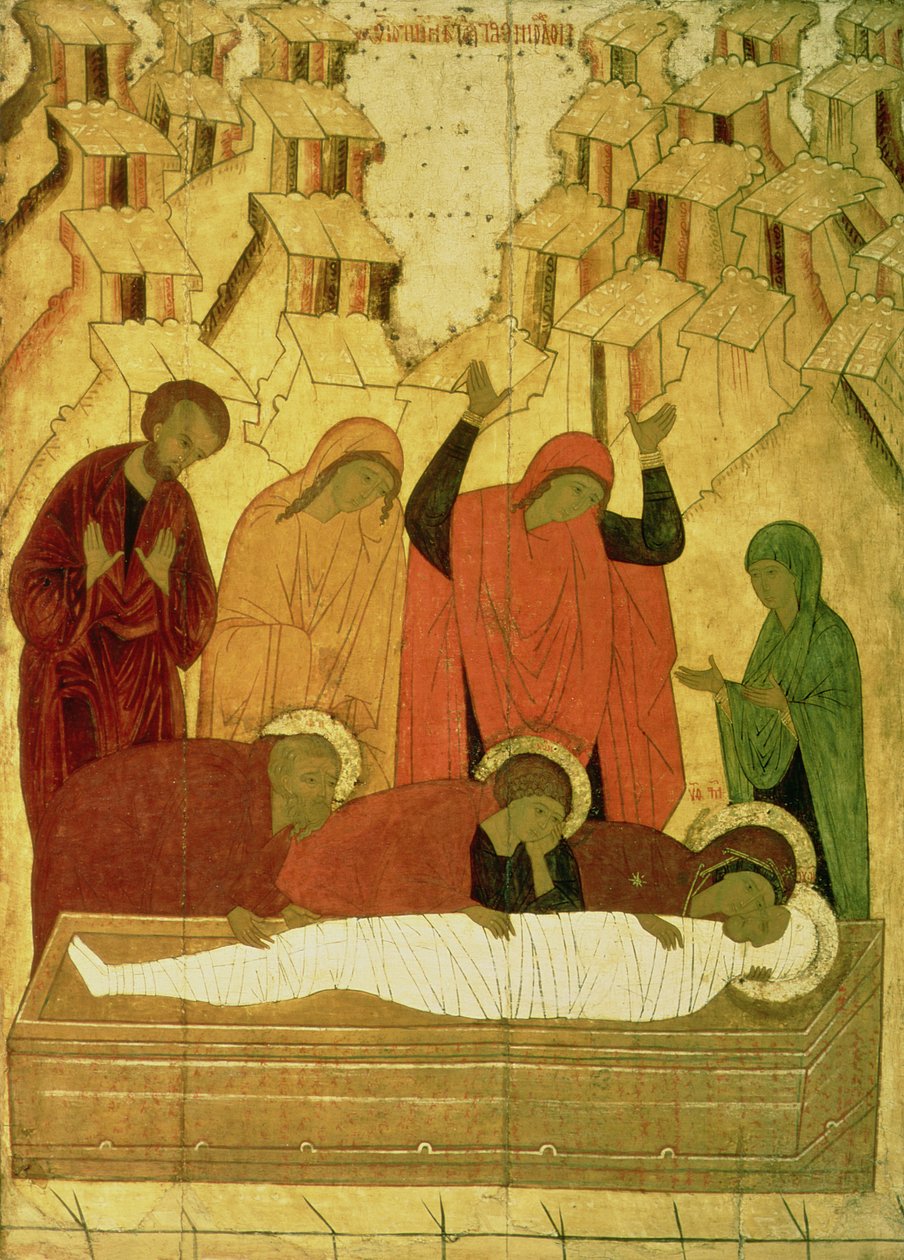 Entombment（面板上的蛋彩画） 作者 俄语学校