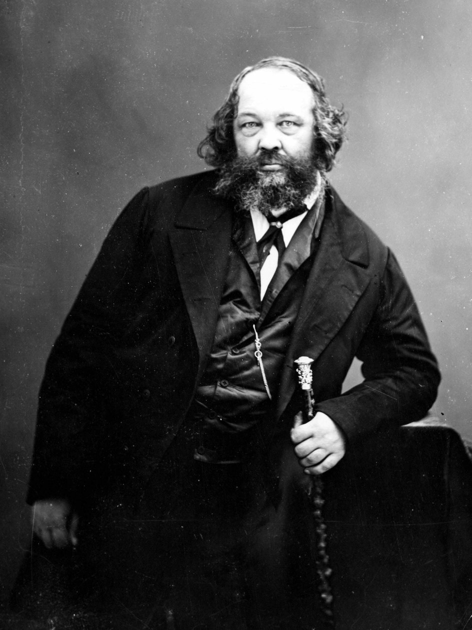 米哈伊尔-巴枯宁（1814 - 1876）的肖像，俄罗斯无政府主义革命家（1814 - 1876）。摄影。 作者 俄罗斯摄影师