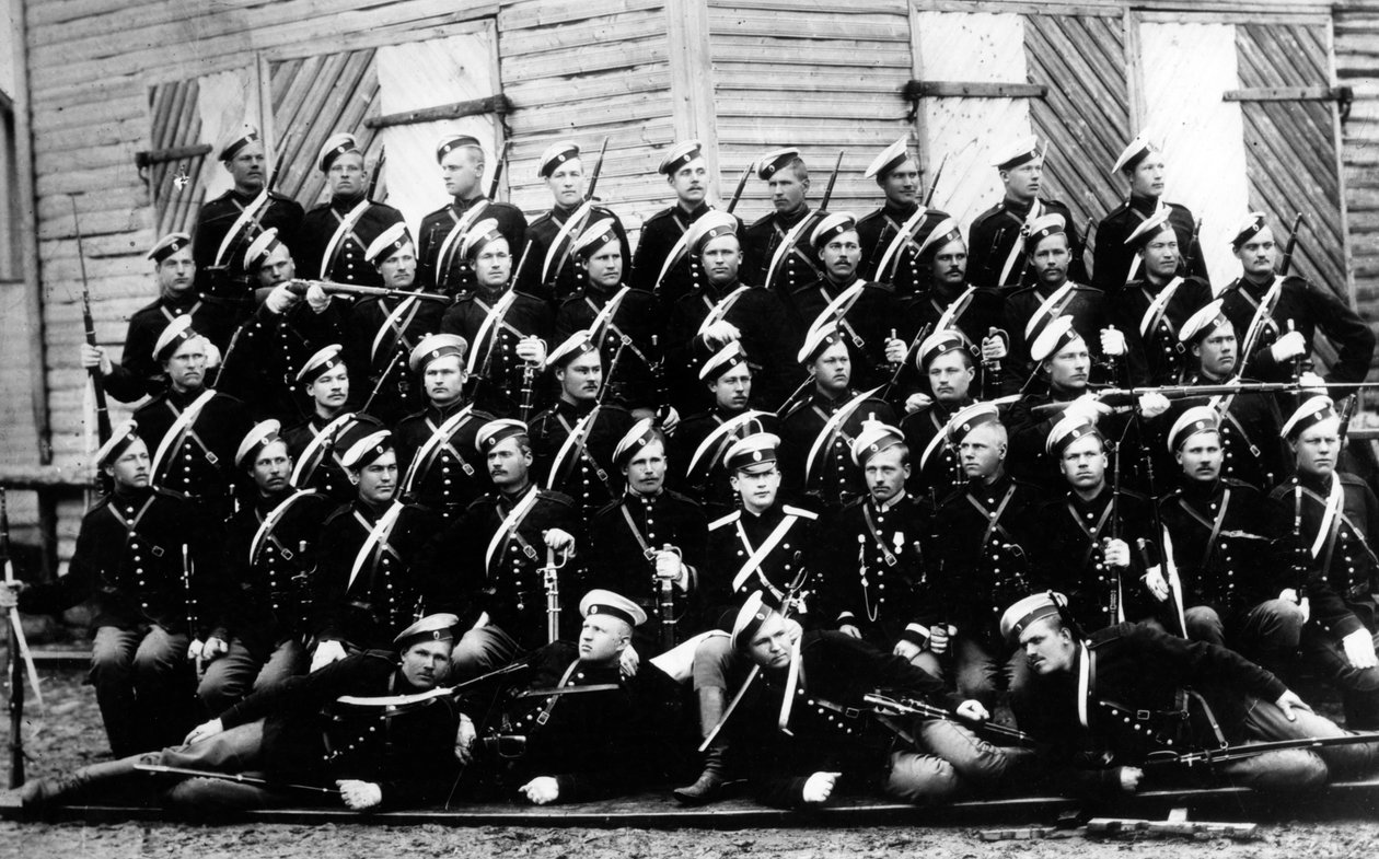 出现在家庭骑兵部队，他们的短号，计数AA Ignatiev，1899年 作者 俄罗斯摄影师