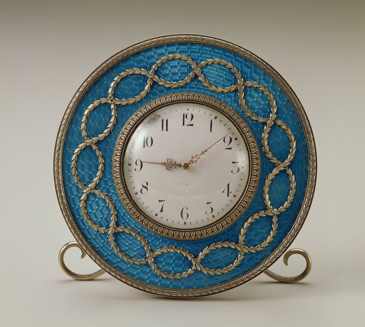 Faberge时计，1889年（银镀金和珐琅） 作者 俄语学校