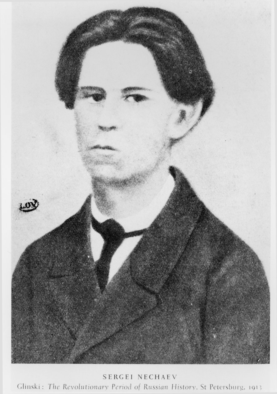 Sergei Nechaev（1847-82）的肖像，来自俄罗斯历史革命时期的Glinski，圣彼得堡，1913年 作者 俄语学校