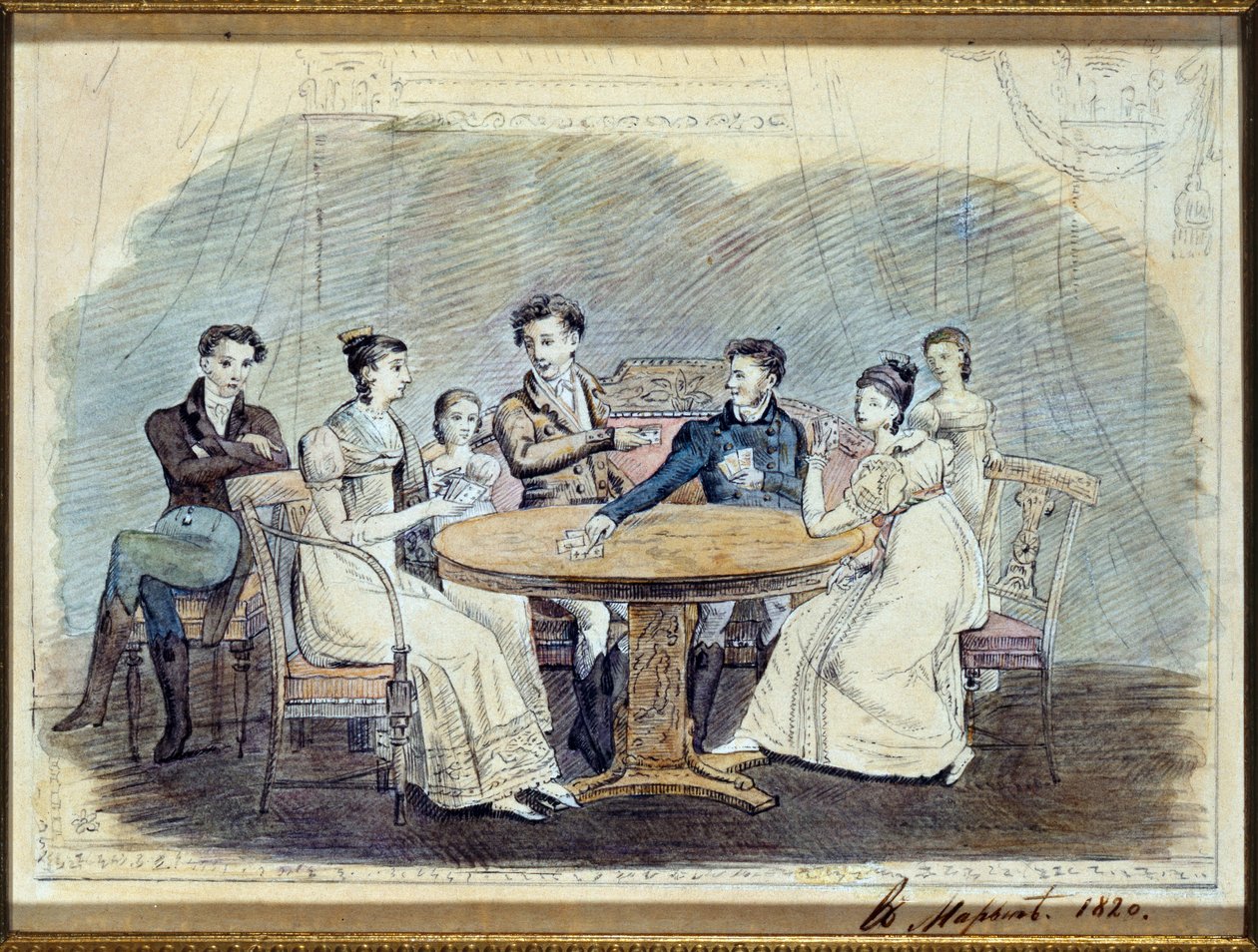 Galitzines，1820年（纸上写着） 作者 俄语学校