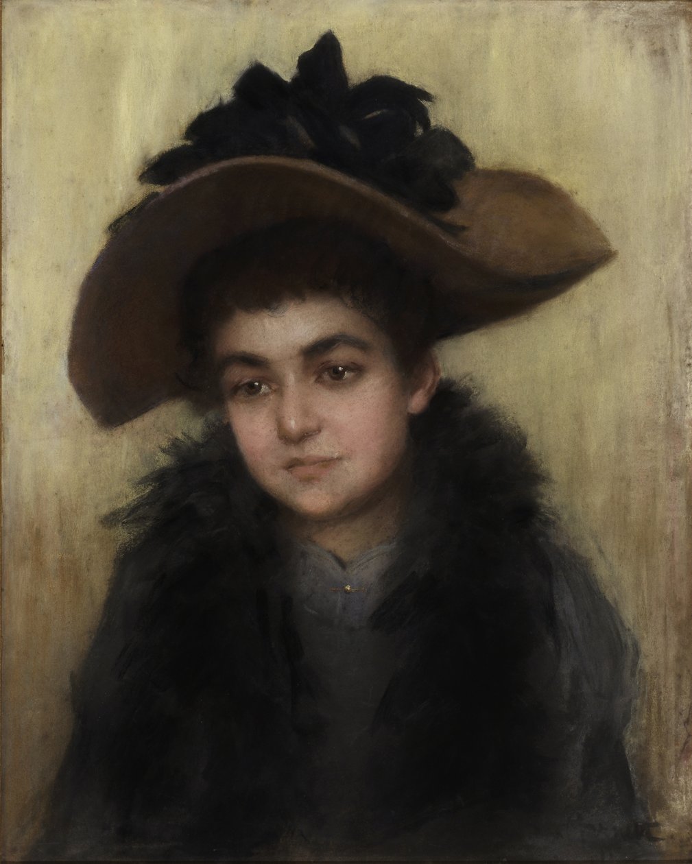 紫罗兰·阿姆斯特朗小姐，c.1910（粉彩） 作者 