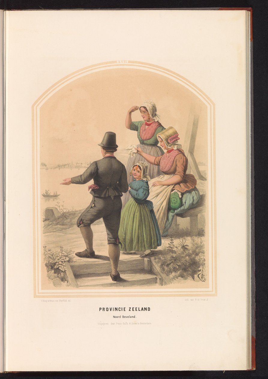 泽兰省 Noord-Beveland 的服饰，1857 年
泽兰省。Noord Beveland / XVII（标题在实物上） 作者 鲁尔特·德弗里斯