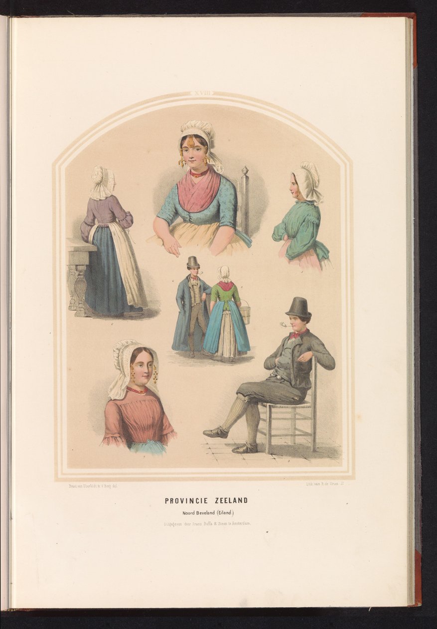 泽兰省 Noord-Beveland 的服饰，1857 年
泽兰省。Noord Beveland（岛）/ XVIII（物品上的标题） 作者 鲁尔特·德弗里斯