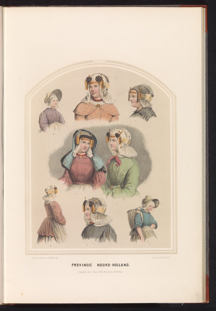 北荷兰的传统服装，1857 年 北荷兰省。 / XXIII（物体上的标题） 作者 鲁尔特·德弗里斯
